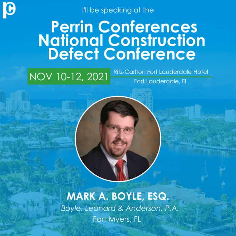 2021 PERRIN CONFERENCES, NATIONAL CONSTRUCTION DEFECT CONFERENCE