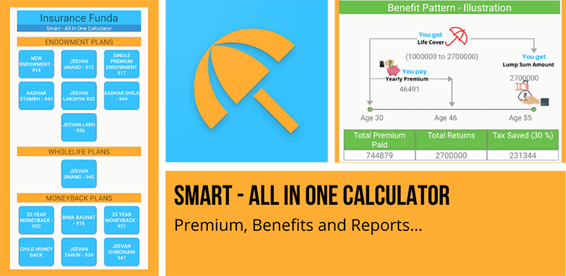 Smart all in one calculator - calculate LIC premium