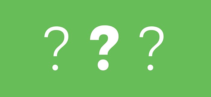 Image of green background set with three question marks for Quotacy blog why final life insurance rate may be different than quote