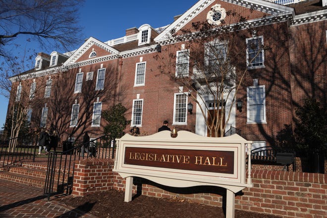 Lawmakers work out of Legislative Hall in Dover.