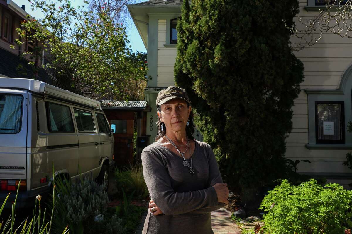 Susan Marchionna at her Berkeley home of four decades, which she’s considering selling to escape a drawn-out dispute with a tenant. As the statewide rent relief deadline looms, landlord-tenant disputes are sparking over delays in aid.