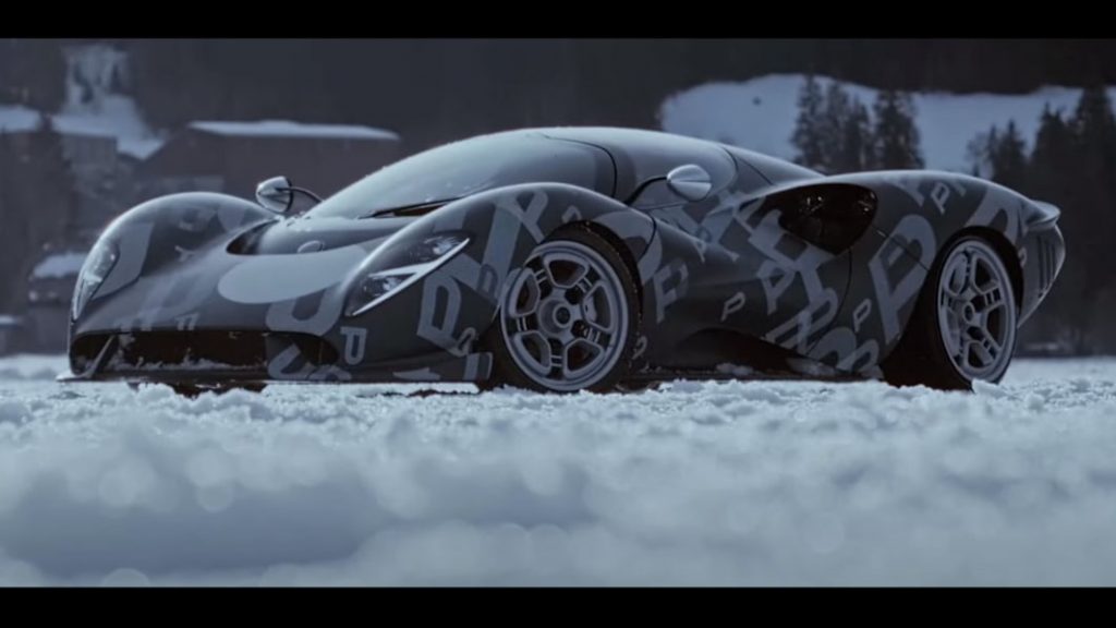 De Tomaso P72 sounds glorious while winter testing