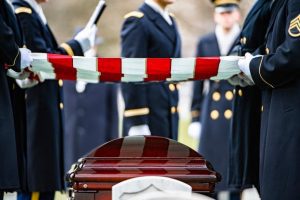 military funeral honors in Section 1 of Arlington National Cemetery