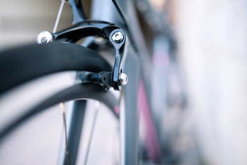 image of a rim brake on a bike