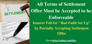 All Terms of Settlement Offer Must be Accepted to be Enforceable