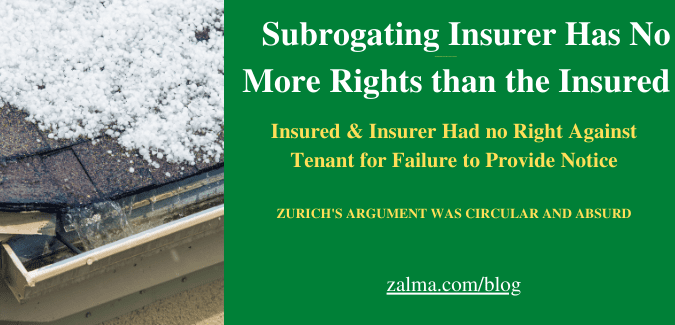 Subrogating Insurer Has No More Rights than the Insured