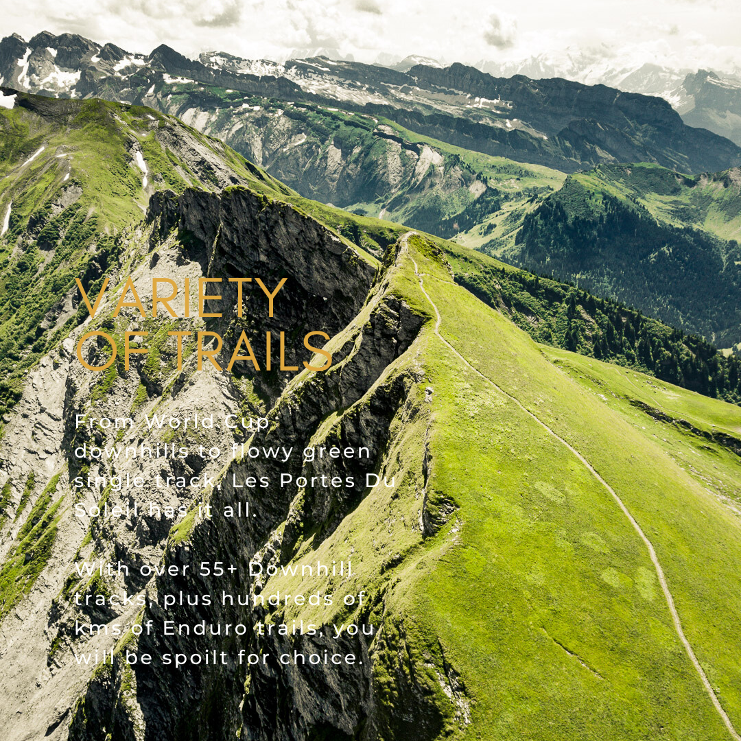 mountain bike trails high above morzine