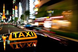 City taxi at night