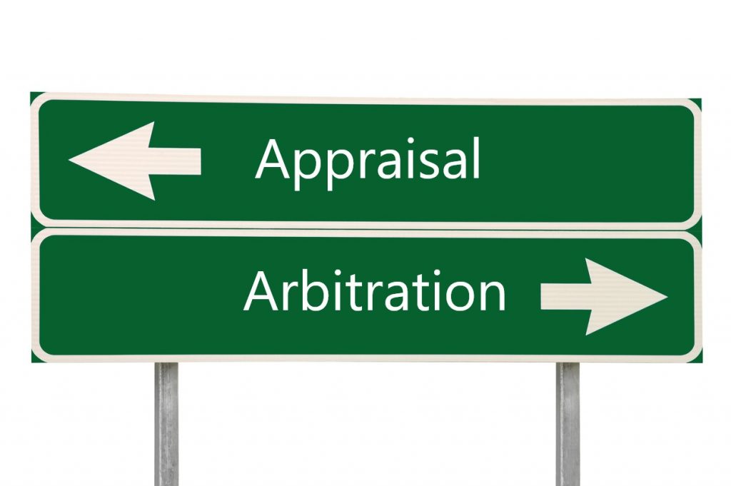 arbitration-appraisal-road sign