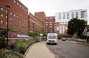 The main entrance area of Maine Medical Center in Portland.