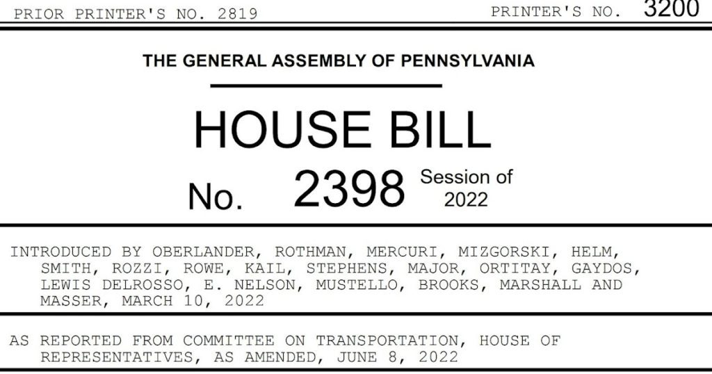 PA House HAV bill progress & issues