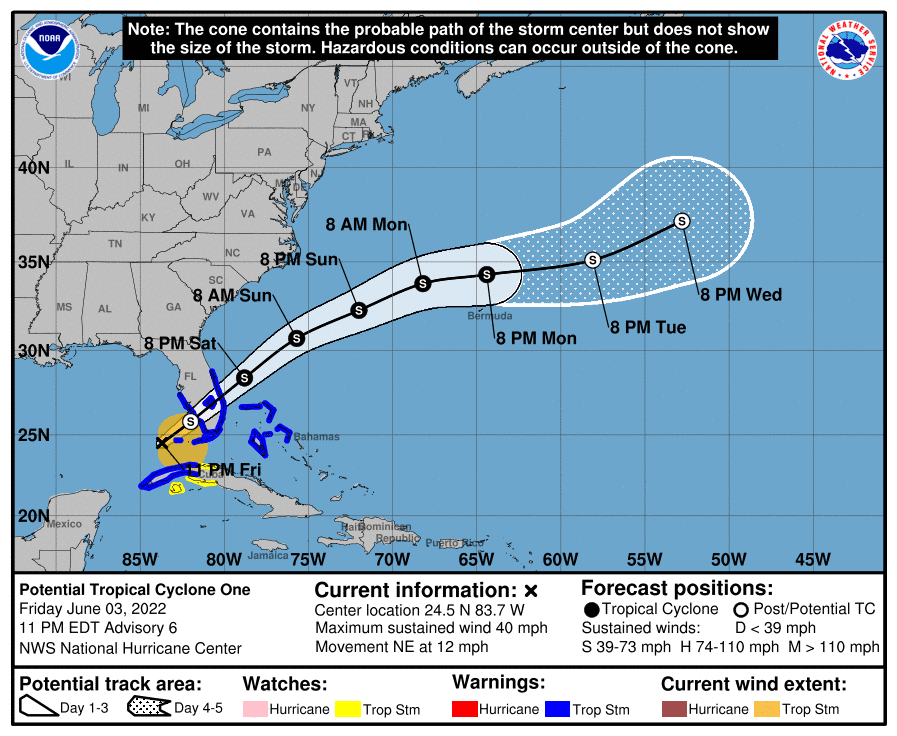 Tropical storm Alex heading for Florida