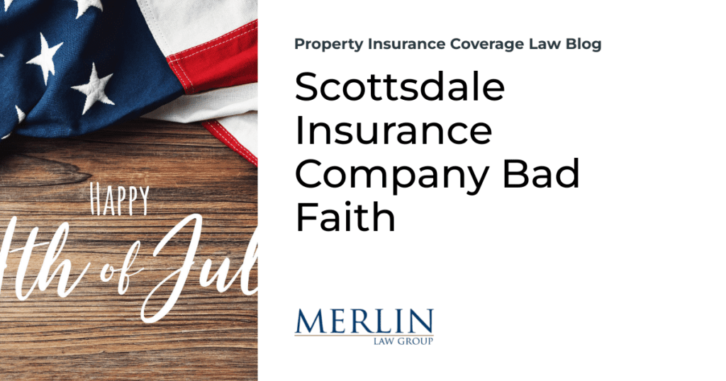 Scottsdale Insurance Company Bad Faith
