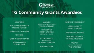 The General Announces Recipients of Community Grants Program to 17 Nashville Nonprofit Organizations