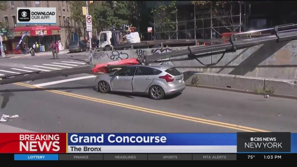 Construction Crane Crushes Car in NYC, Driver Escapes With Minor Injuries