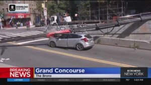 Construction Crane Crushes Car in NYC, Driver Escapes With Minor Injuries