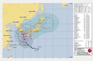 Typhoon Nanmadol forecast