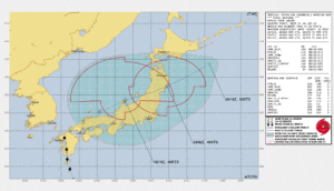 Typhoon Nanmadol forecast