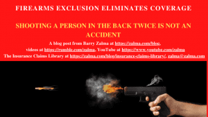 FIREARMS EXCLUSION ELIMINATES COVERAGE