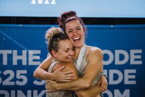 Lauren Taylor celebrates at the CrossFit Games