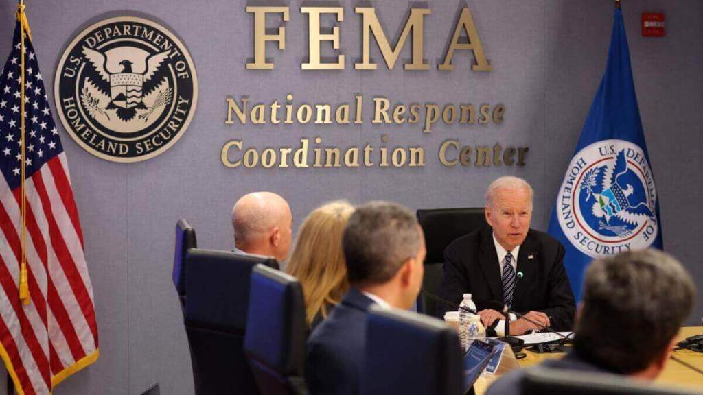 Joe Biden discusses with FEMA on flood disaster