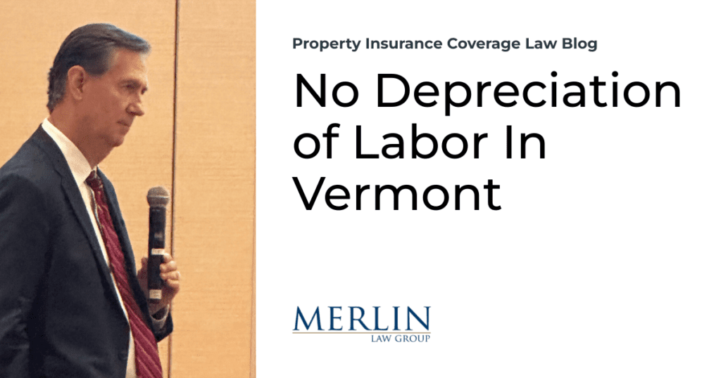 No Depreciation of Labor In Vermont