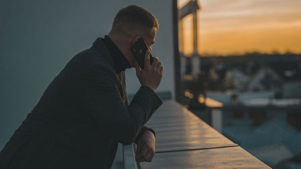 Man speaking on the phone