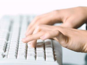 Typing on the keyboard