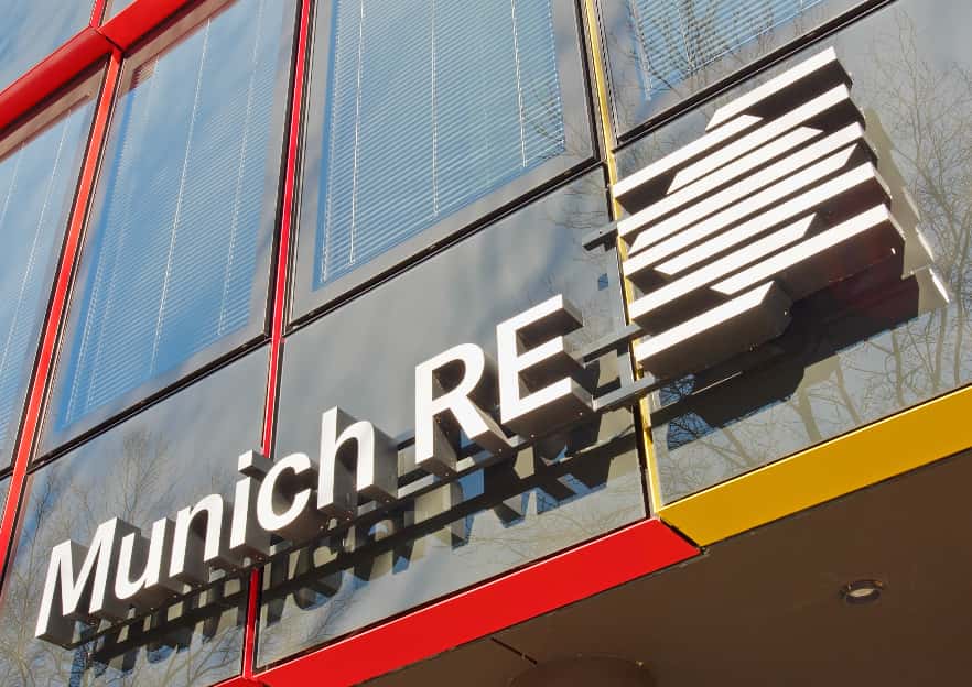 Munich Re expands in nat cat, says pricing ahead of loss / inflation trends