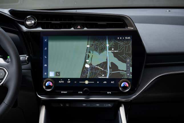 The standard 14-inch touchscreen on the 2023 Lexus RZ 450e