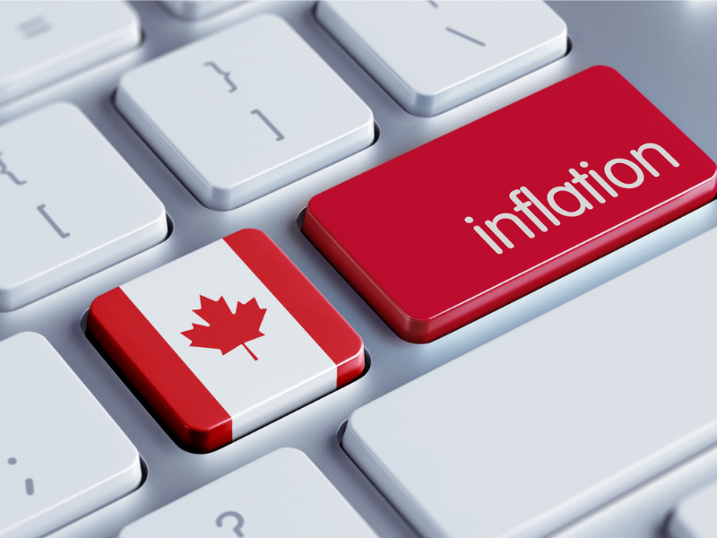 Inflation in Canada concept