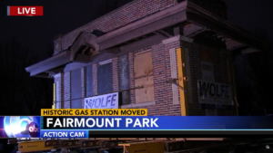 93-Year-Old Gulf Gas Station Relocated in Philadelphia