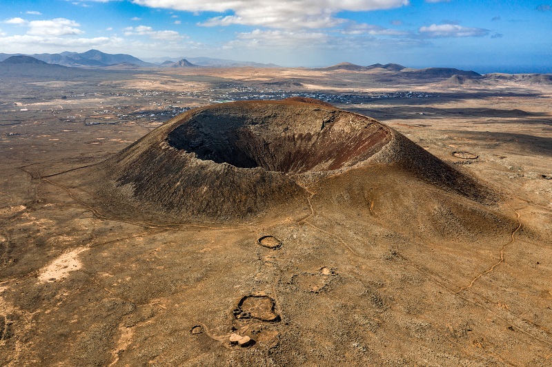 Volcano Calderon Hondo crater Fuerteventura Spain