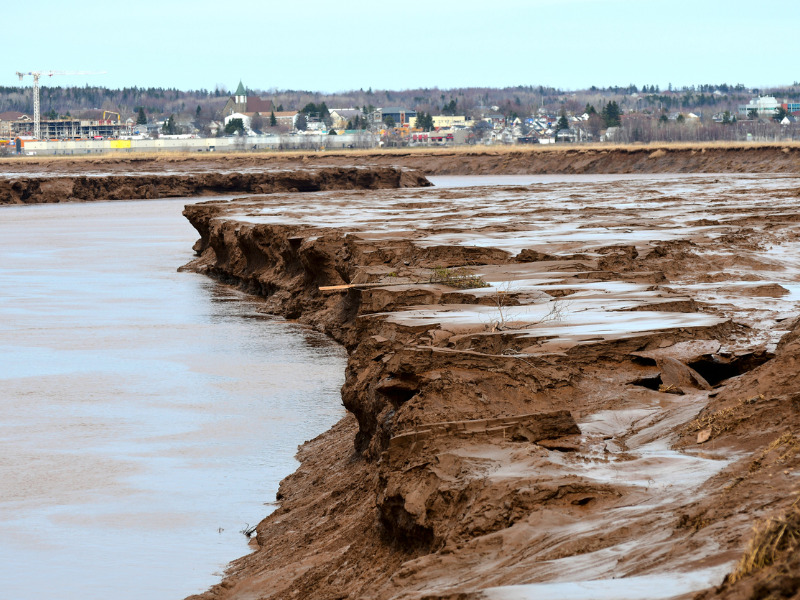 Petitcodiac river in Moncton, N.B.