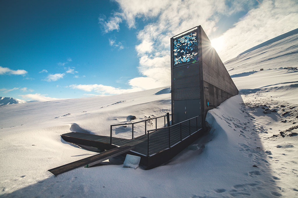 The Seed Vault in the Arctic province of Norway, Svalbard.