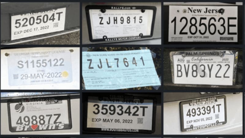 The harm and hurt caused by illegal 'temp license tags'
