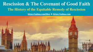 Rescission & The Covenant of Good Faith