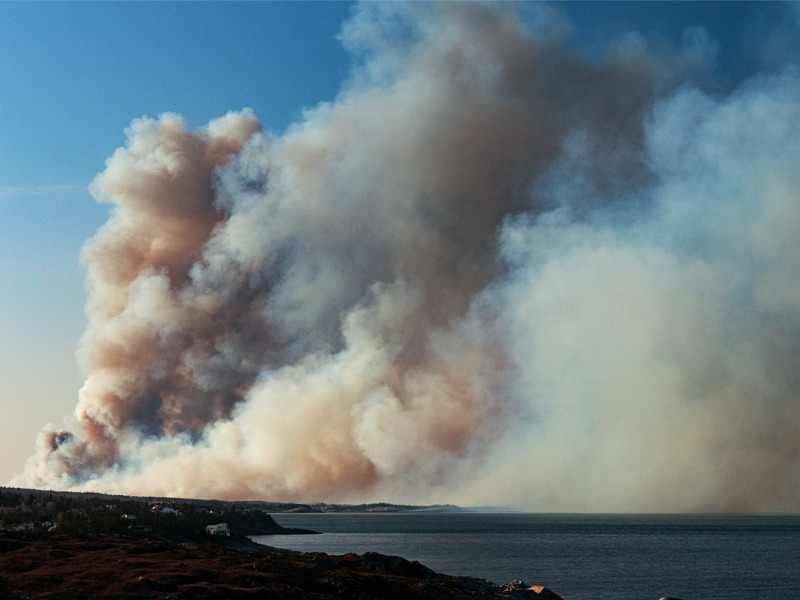 Forest fire burning in Nova Scotia