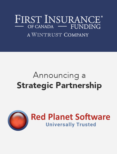 FIRST Insurance Funding of Canada and Red Planet Software Partner to Expand Broker Capabilities