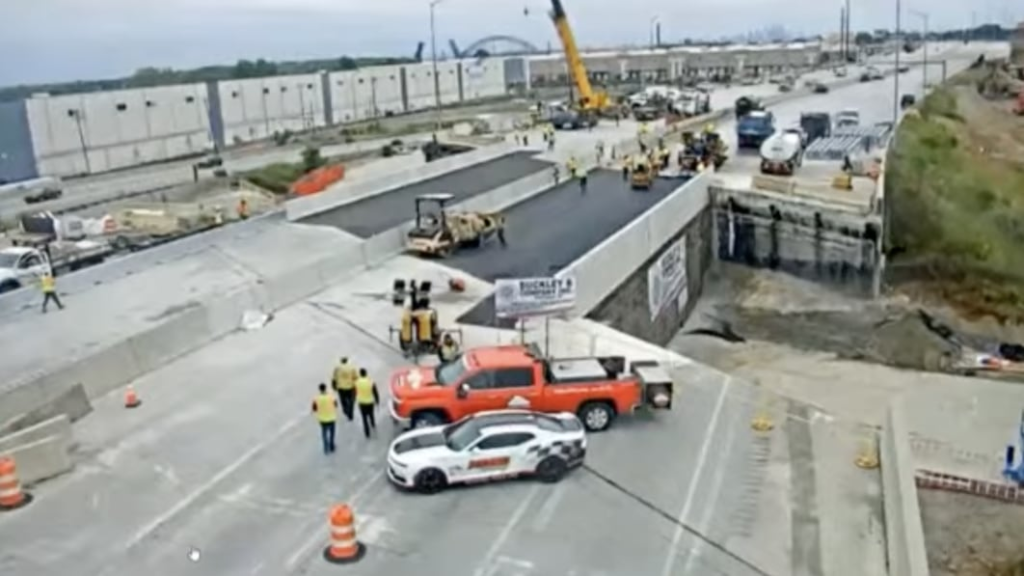 Philly's collapsed I-95 bridge is set to reopen in record time thanks to NASCAR