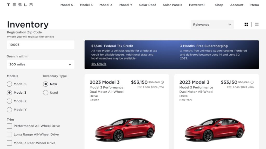 Tesla offering free Supercharging to entice Model 3 buyers