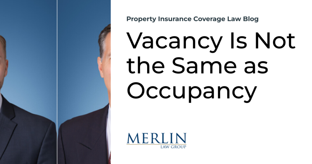 Vacancy Is Not the Same as Occupancy