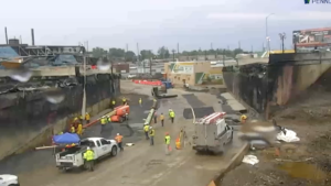 Watch Live As Workers Rebuild That Collapsed Interstate In Philadelphia