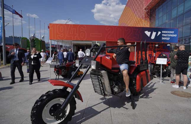 Image for article titled Formula 1 Tractor Brings The Grand Prix Down To The Farm