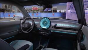 2025 Mini Cooper interior reveals minimalist retro design, massive circular screen