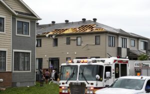 Damaged home in the Ottawa suburb of Barrhaven