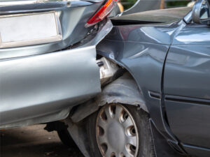 Car collision with damaged vehicles