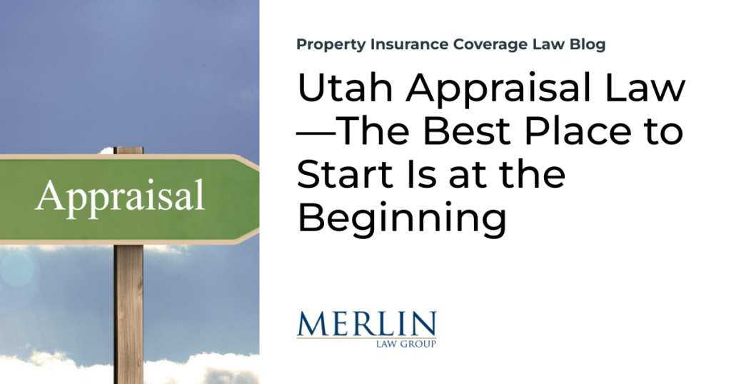 Utah Appraisal Law—The Best Place to Start Is at the Beginning