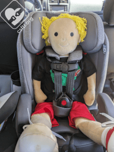 Safety 1st SlimRide 3 year old doll rear facing