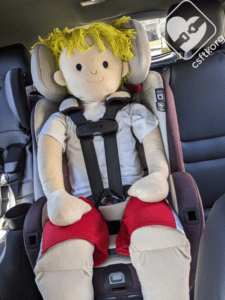 Safety 1st EverSlim 6 year old doll forward facing